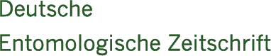 Deutsche Entomologische Zeitschrift Hosted Portal - Home